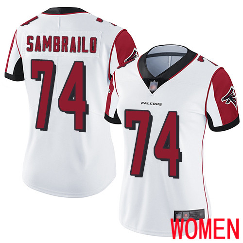Atlanta Falcons Limited White Women Ty Sambrailo Road Jersey NFL Football #74 Vapor Untouchable->youth nfl jersey->Youth Jersey